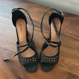 Woven Leather Heeled Sandals & OTHER STORIES